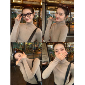 胡桃夹信 高领打底针织衫 女秋冬内搭修身 pusumede 气质长袖 上衣