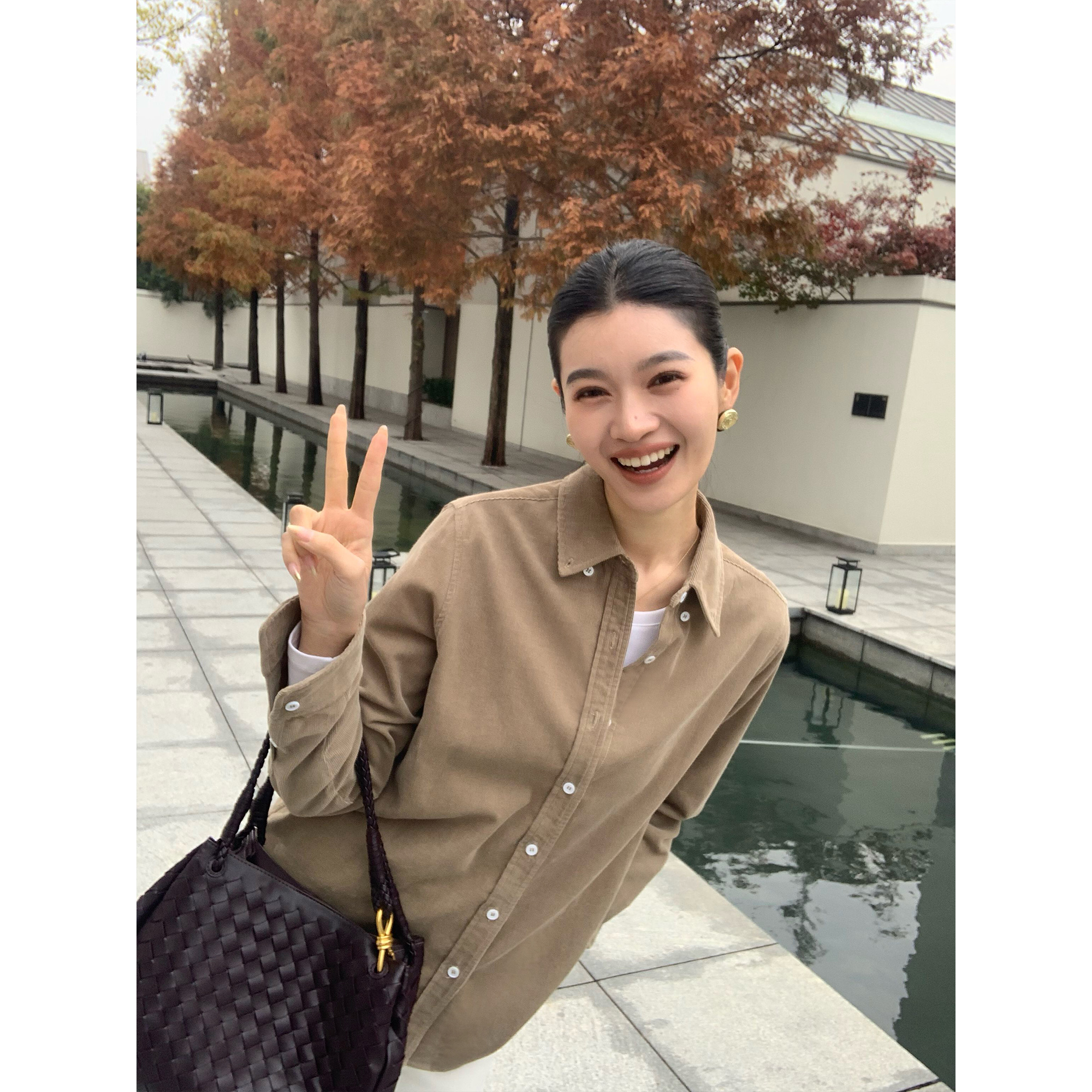 白色高级感长袖衬衫女新款百搭