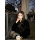 毛毛大衣 立领环保仿皮草外套女秋冬保暖短款 pusumede 千金衣橱