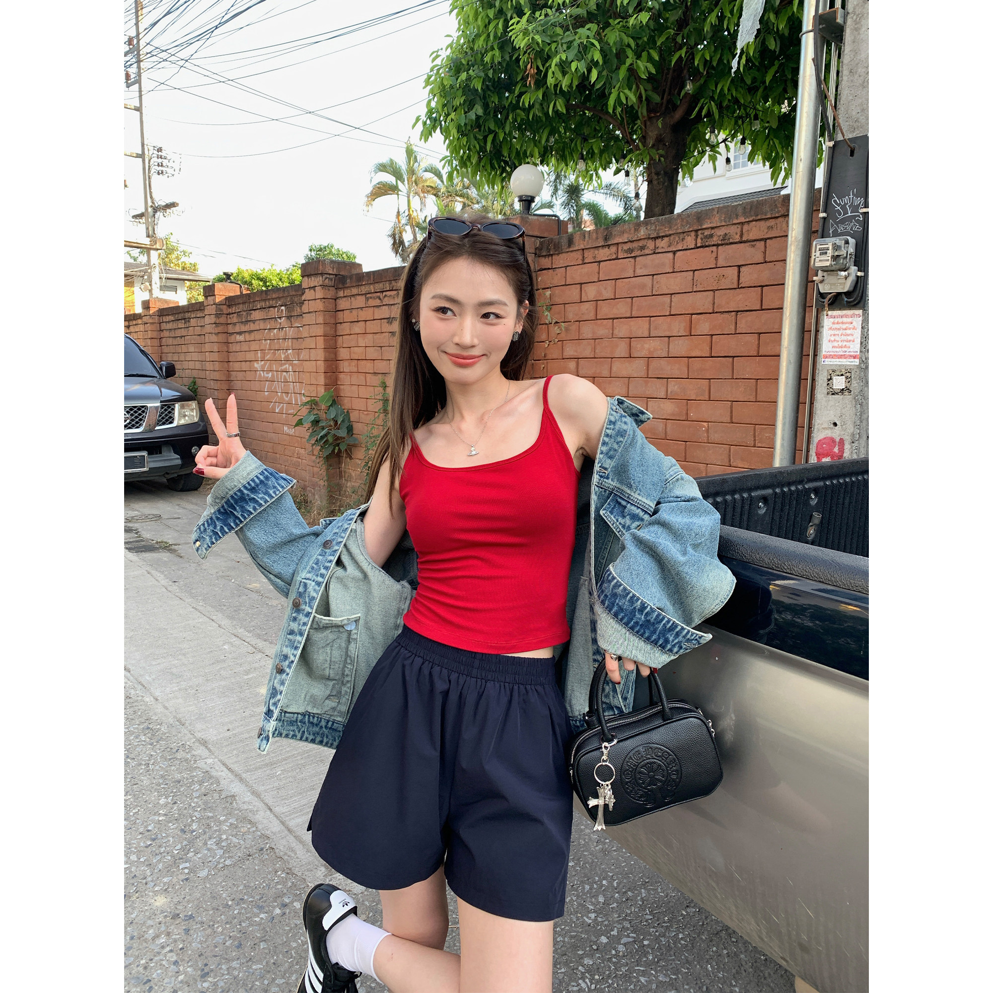 pusumede 休闲运动短裤女松紧腰宽松直筒热裤气质百搭A字阔腿裤,女装/女士精品,休闲裤,淘宝优惠券,粉丝福利购,淘宝优惠卷