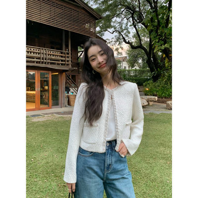 法式小香风外套女短款