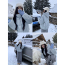 羽绒服女宽松保暖白鸭绒面包服 立领连帽短款 pusumede 临冬漫雪