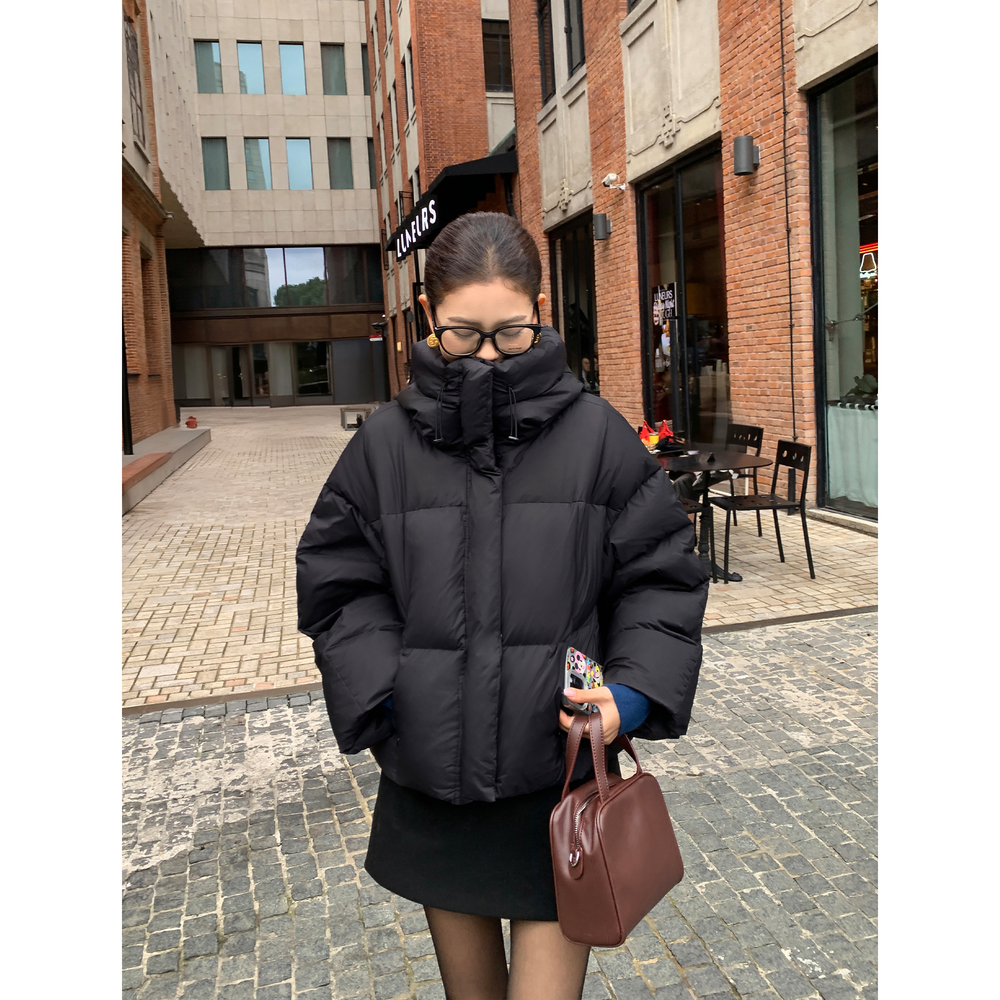 pusumede羽绒服保暖面包服外套