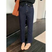 休闲裤 pusumede 牛仔裤 女显瘦紧身九分裤 现货6.5折 高腰修身