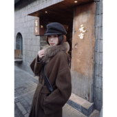 1OO绵羊毛双面呢大衣女气质收腰长款 pusumede 出众贵感 毛呢外套