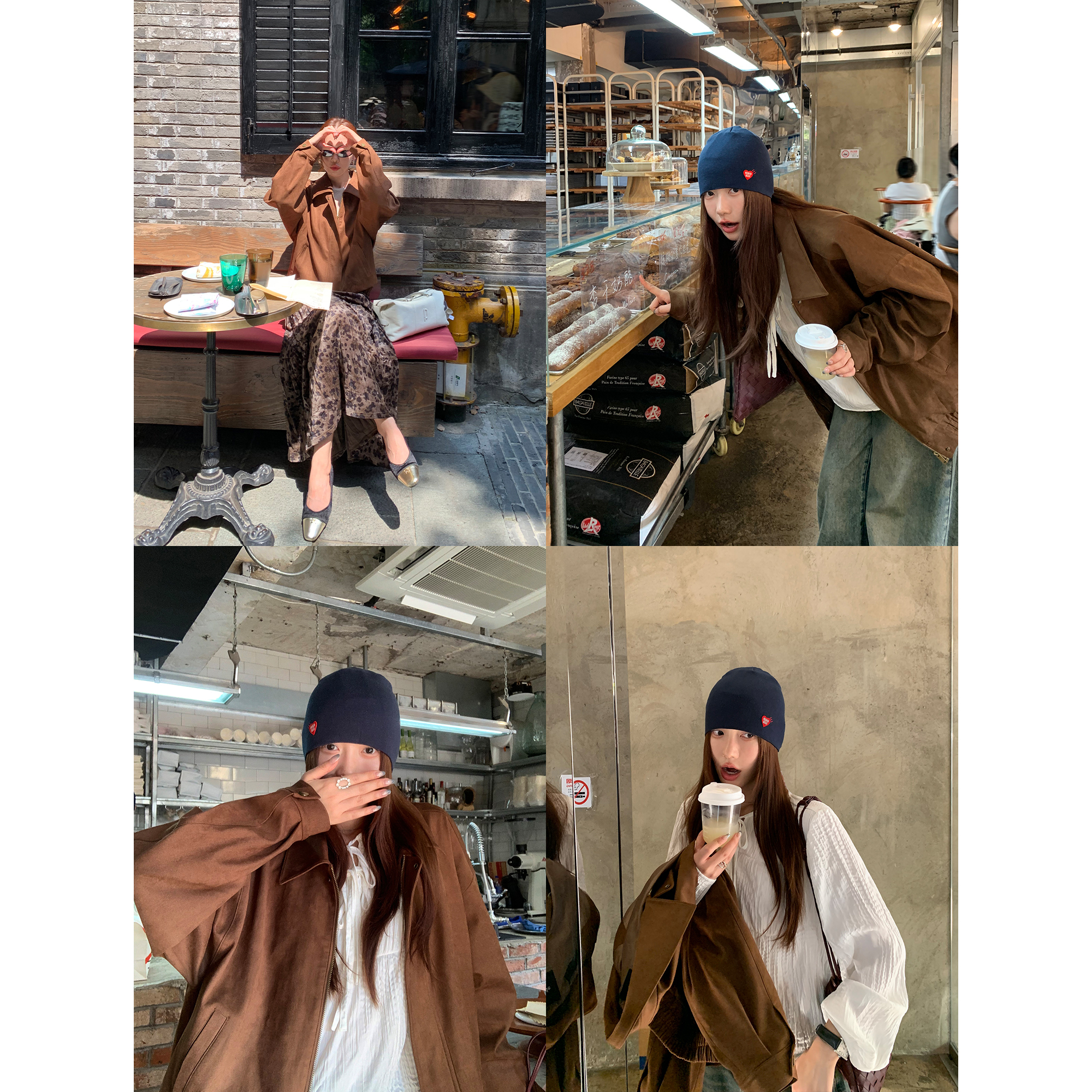 pusumede 都市惬意 复古仿麂皮长袖外套女宽松高级感休闲夹克上衣