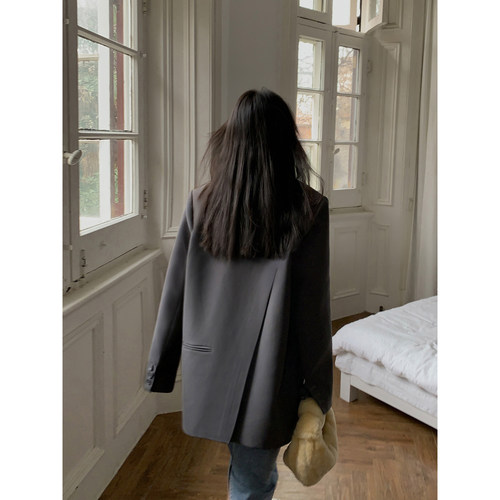 后开叉西装外套女高级感小西服