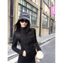 立领轻薄羽绒服女修身 短款 保暖白鸭绒运动外套 自由轨迹 pusumede