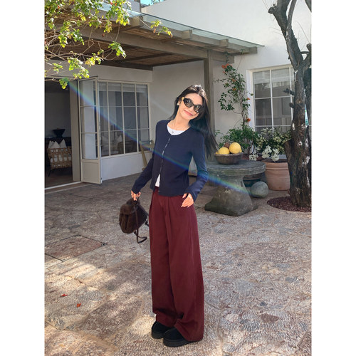 百搭时尚阔腿牛仔裤秋季