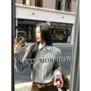 针织衫 pusumede 领修身 假两件麻花毛衣女可拆卸衬衫 上衣 城市寻觅