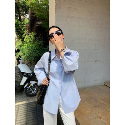 韩系休闲衬衣长袖衬衫