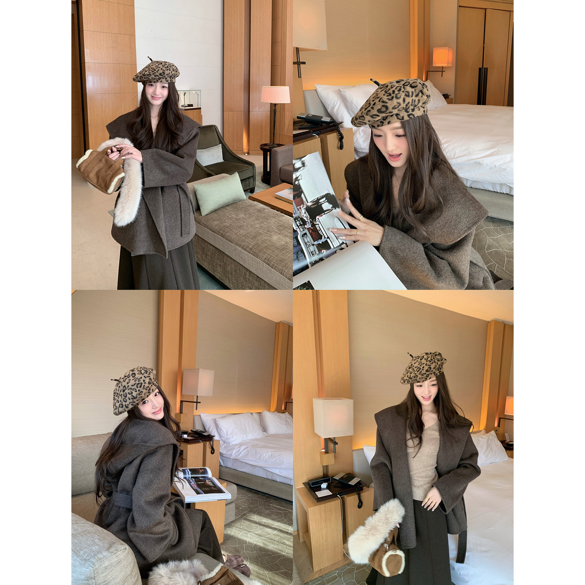 pusumede 高智感千金 1OO羊毛双面呢外套女连帽绑带收腰毛呢大衣,女装/女士精品,毛呢外套,淘宝优惠券,粉丝福利购,淘宝优惠卷