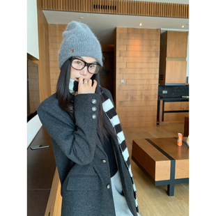 外套 高级感毛呢外套女双粒扣气质羊毛西装 pusumede 现货7.5折