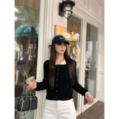 自留款 推荐 娃娃领麻花毛衣女设计感短款 pusumede 针织开衫 上衣