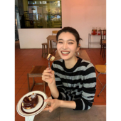 现货7折 圆领长袖 条纹针织衫 pusumede 女新款 套头毛衣内搭上衣