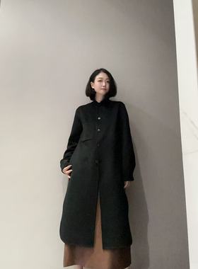 羊毛羊绒混纺双面尼大衣MC10665