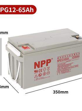 NPP耐普蓄电池NP12NPG12V100AH/80/75/65/55/40/38/24消防应急UPS