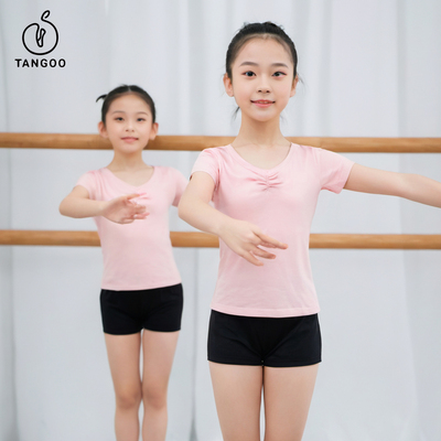 儿童舞蹈短袖上衣女女