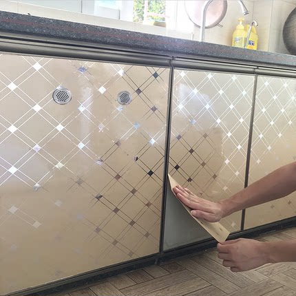 厨房橱柜防油 贴纸自粘柜子柜门防水厨柜防潮家具贴膜耐高温墙纸