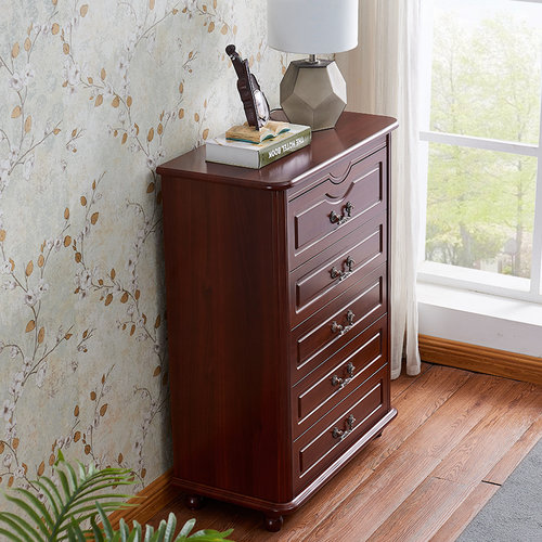 美式沙发客厅靠墙多层实木五斗柜