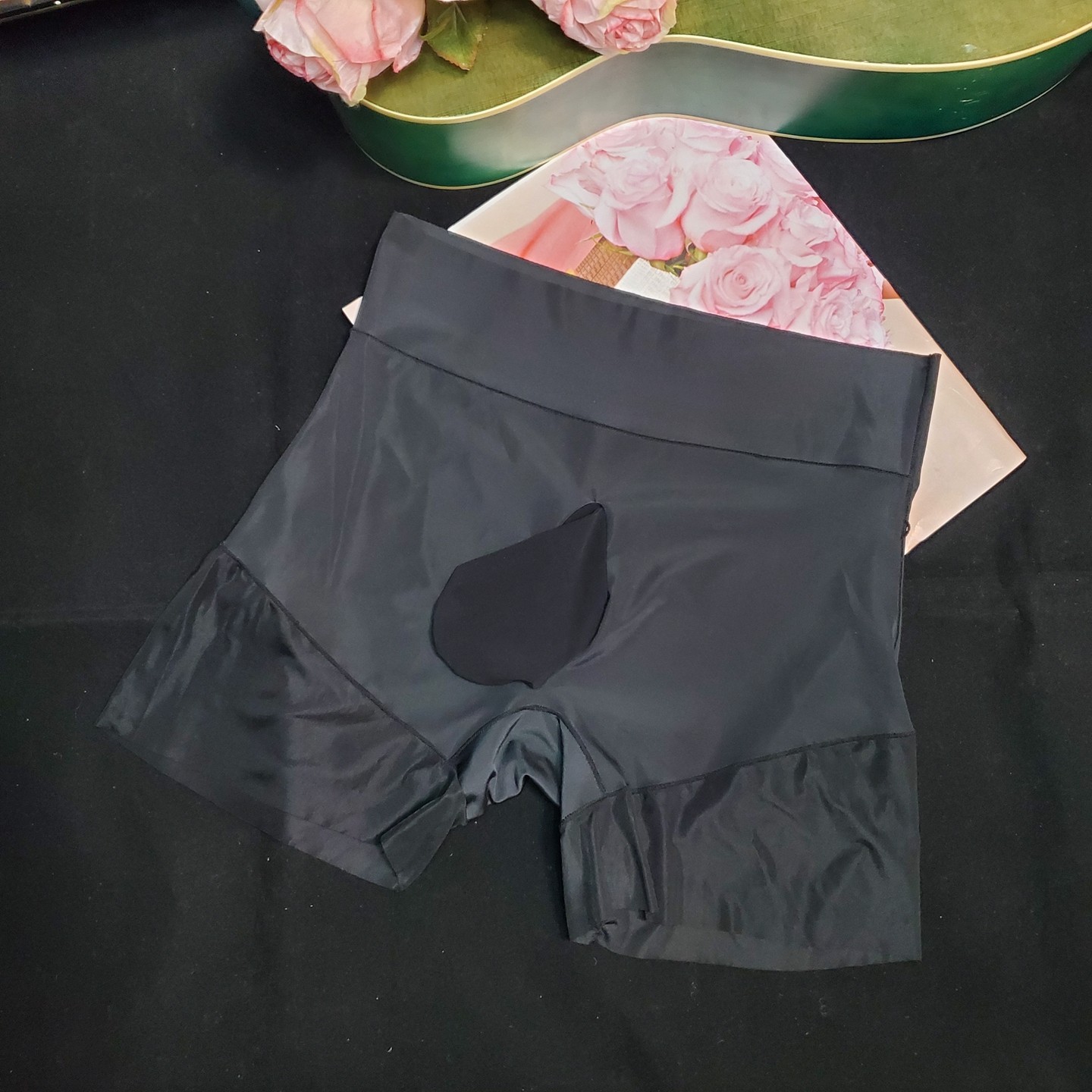 U凸大囊袋冰丝平角裤男高腰拼接不卷边大象鼻子分仓内裤速干透气,女士内衣/男士内衣/家居服,男平角内裤,淘宝优惠券,粉丝福利购,淘宝优惠卷