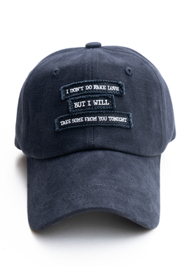 INSIDE OUT 小众原创时尚百搭贴布刺绣鸭舌帽黑色帽子棒球帽男女