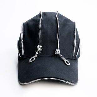 百搭硬顶鸭舌帽多拉链帽子棒球帽男女 小众原创时尚 INSIDE OUT