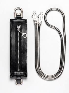 INSIDE OUT小众原创真皮蛇骨链挂脖斜挎单肩拉链小包时尚百搭女包