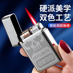 2099电子充气打火机晨龙骷髅电池防风滚轮感应气体男士点烟器礼物