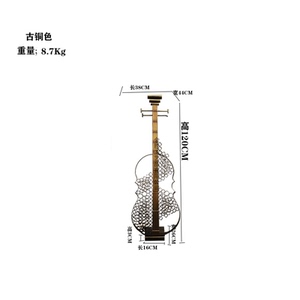 古典大提琴乐器琵琶大型仿真雕塑落地摆件商业会所酒吧玄关工艺品