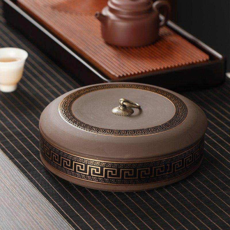 紫砂陶瓷茶叶罐多层茶饼罐防潮存醒茶罐白茶普洱茶饼茶叶收纳盒,餐饮具,茶叶罐,淘宝优惠券,粉丝福利购,淘宝优惠卷