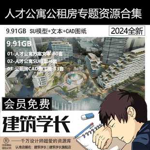 人才公寓公租房专题资源合集建筑规划设计方案文本SU模型CAD图纸