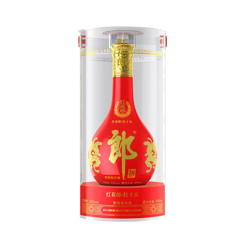 郎酒53度红花郎15 酱香型500ml单瓶国产白酒