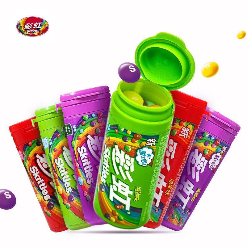 彩虹传统糖果30g*12瓶彩虹糖多口味果味糖果礼盒休闲解馋小零食