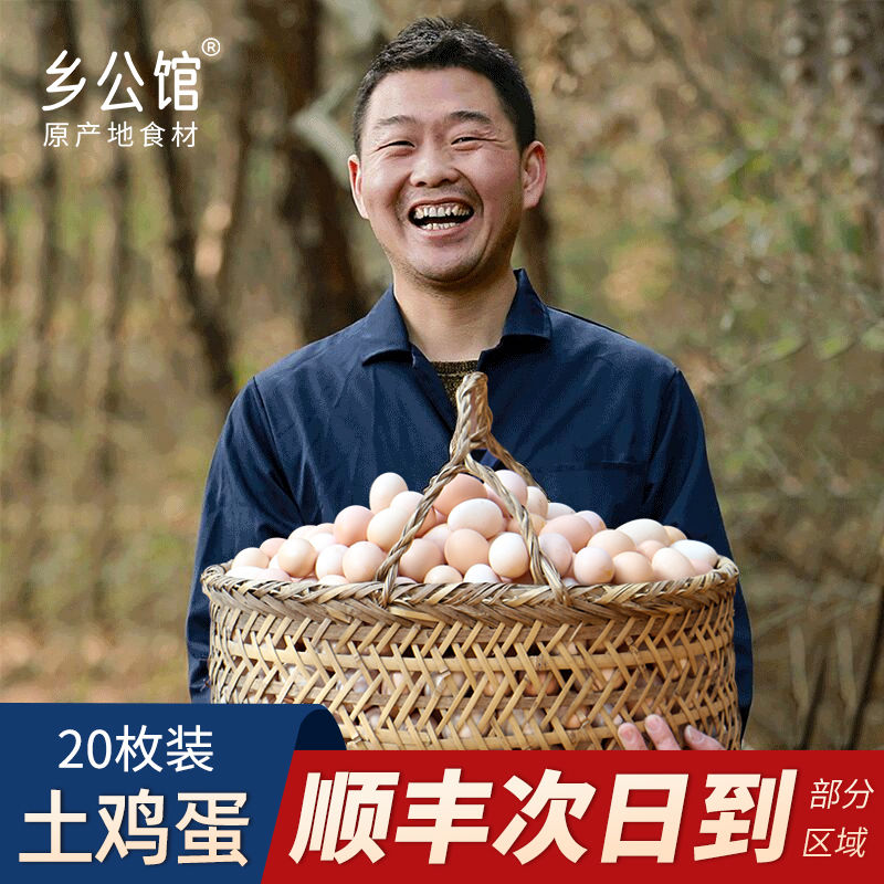 正宗山养土鸡蛋 蛋香醇厚 蛋白细嫩营养美味