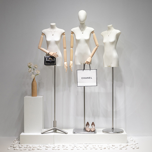 扁身模特展示架女装橱窗道具服装店半身人台架子服装店全身人偶