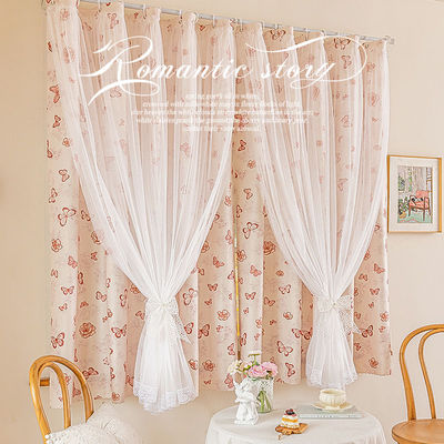 免打孔伸缩杆简易窗帘布遮光卧室