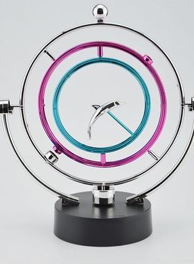 彩色混装旋转混沌天体永动仪 桌面磁性大摇摆器 物理科教永动机定