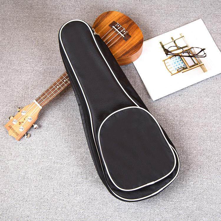厂直销21/23/26寸黑色袋尤克里里加棉琴包ukulele小吉他夹棉背包