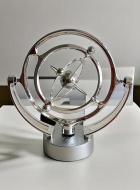 包子君创意银色摩天轮永动仪摇摆器天体模型家居装饰办公桌工艺品