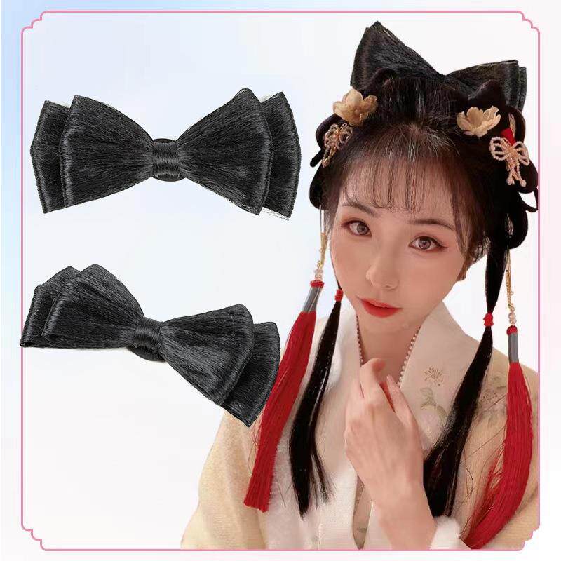 汉服假发包女古装蝴蝶结发髻古风玉米须发片全发丝日常好搭配发型