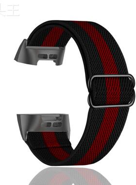 适用fitbit charge5手表带弹力可调节伸缩腕带charge3/4手表腕带