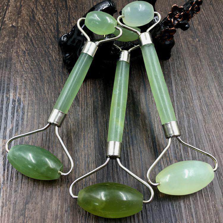 天然玉石器 岫玉滚轮 脸部按摩器 玉石滚轮 玉推制定