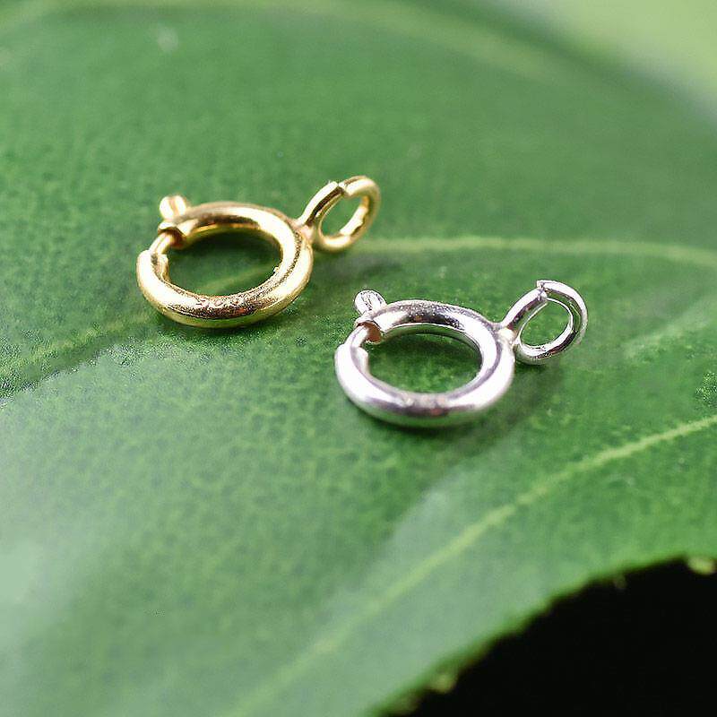 925纯银扣子珍珠项链扣手链扣头卡扣手工接头弹簧扣连接扣diy配件