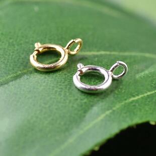 925纯银扣子珍珠项链扣手链扣头卡扣手工接头弹簧扣连接扣diy配件