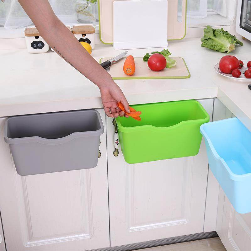 创意厨房悬挂式垃圾桶家用无盖橱柜门杂物盒桌面收纳盒分类垃圾桶