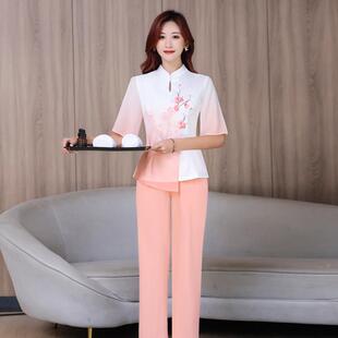 2026新款足疗技师工作服足浴养生馆工作服师采耳按摩女套装