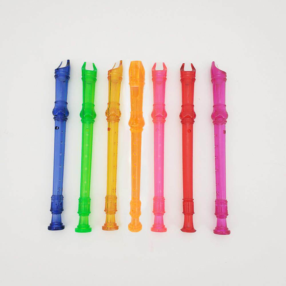 吹奏乐器彩色透明塑料8孔高音竖笛 儿童玩具学生教学八孔笛子