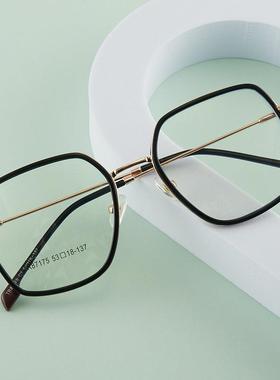 87175新款方框金属眼镜框时尚防眼镜弹簧脚眼镜架近视平光镜定制