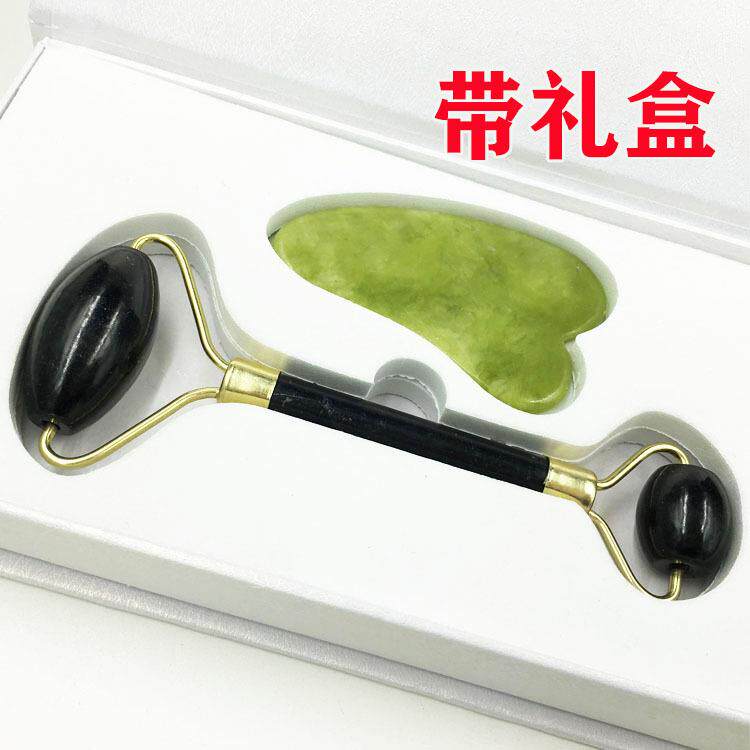 直供天然玉石器岫玉玉石滚轮器 玉石刮痧板套装制定